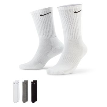 Nike U NK EVERYDAY CUSH CREW 3PR, muške čarape za fitnes, bijela