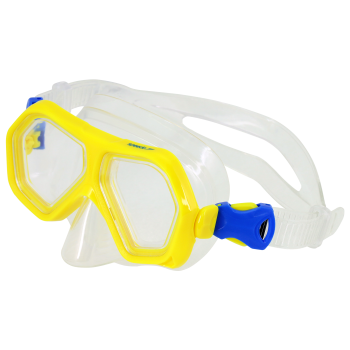 Speedo LEISURE JUNIOR DUAL LENSES MASK WITH SNORKEL COMBO SET, set ronilački, žuta
