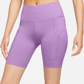 Nike W NK DF GO MR 8IN SHORT, ženske tajice za trčanje, ljubičasta