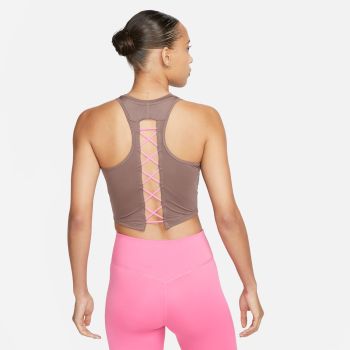 Nike W NK ONE DF CROP TANK NVLTY, majica, smeđa