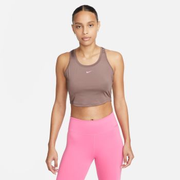 Nike W NK ONE DF CROP TANK NVLTY, majica, smeđa