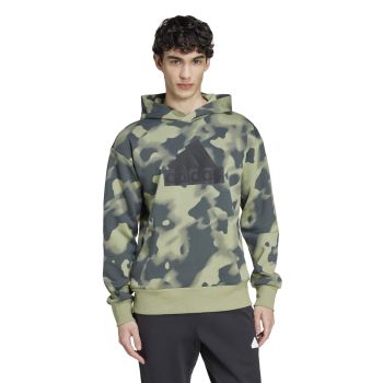 Adidas M FI BOS HD AOP, muški pulover, zelena
