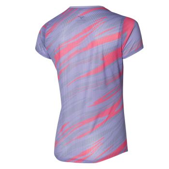 Mizuno DRYAEROFLOW GRAPHIC TEE, ženska majica za trčanje, ljubičasta