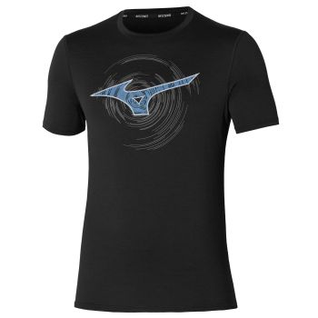 Mizuno CORE RB TEE, muška majica za trčanje, crna