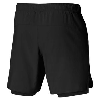 Mizuno CORE 7.5 2IN1 SHORT, muške kratke hlače za trčanje, crna