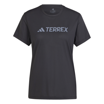 Adidas W MT LOG TECH T, ženska majica za planinarenje, crna