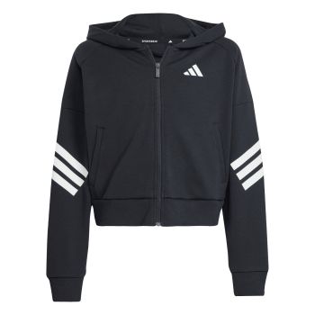 Adidas JG FI 3S FZ, dječja jakna, crna