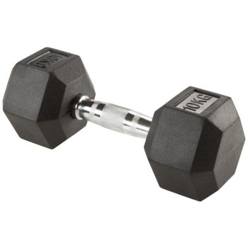 Energetics HEX DUMBBELLS, utezi fitnes, crna