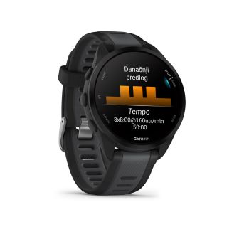 Garmin FORERUNNER 165 MUSIC, sat sportski, crna