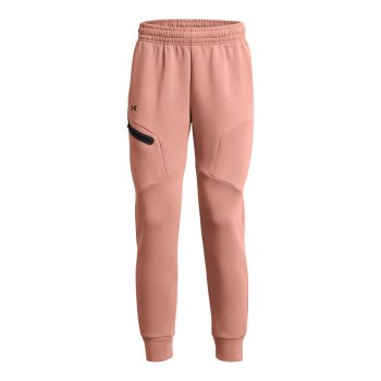 Under Armour UNSTOPPABLE FLC JOGGER, ženske fitnes hlače, roza