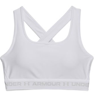Under Armour CROSSBACK MID BRA, ženski sportski top, bijela