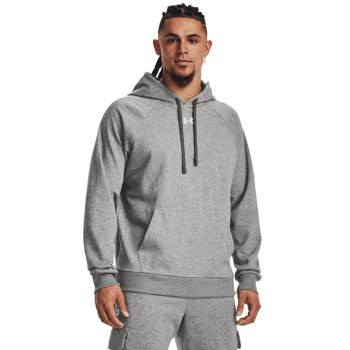 Under Armour RIVAL FLEECE HOODIE, muški pulover, siva