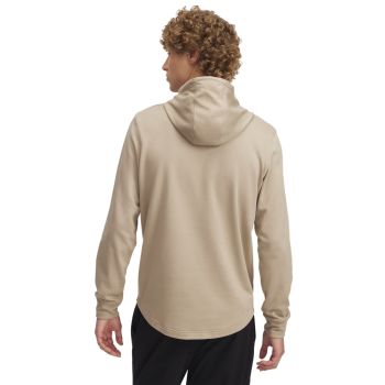 Under Armour RIVAL TERRY LOGO HOOD, muški pulover, bež
