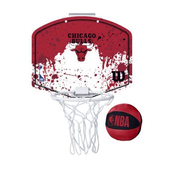 Wilson NBA TEAM MINI HOOP CHICAGO BULLS, tabla s obručem, crvena
