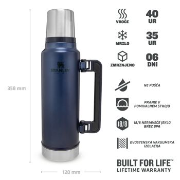 Stanley CLASSIC BOTTLE 1,4L, boca termo aluminijska, plava