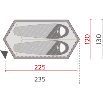 McKinley ESCAPE 10.2, šator, zelena