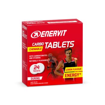 Enervit CARBO TABLETS - LEMON, sportska prehrana, crvena