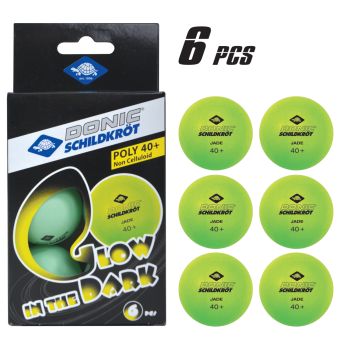 Donic GLOW IN THE DARK 40+ 6/1, loptica za stolni tenis, žuta
