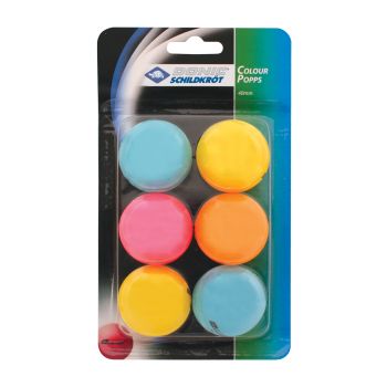 Donic COLOUR POPPS 6/1, loptica za stolni tenis, višebojno