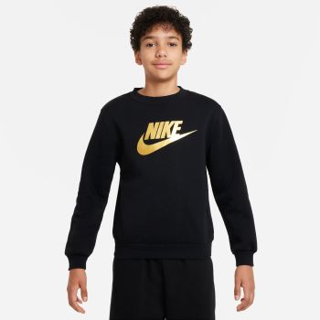 Nike K NSW CLUB FLC CREW GOLD, dječi pulover, crna