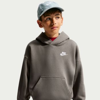Nike K NSW CLB FLC OS HDY, dječji pulover, siva