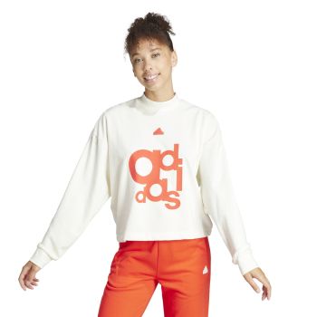 Adidas W BLUV CREW, ženski pulover, bijela