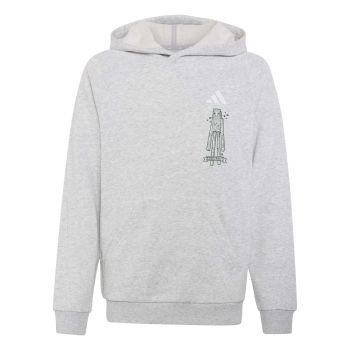 Adidas J MC HOODIE, dječji pulover, siva