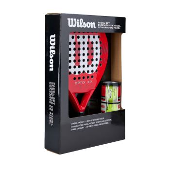 Wilson OPTIX XP PADEL KIT BOX, reket padel, crvena