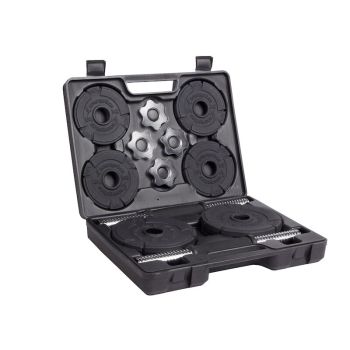 Energetics PREMIUM 20KG CAST IRON SET (30MM) S, crna