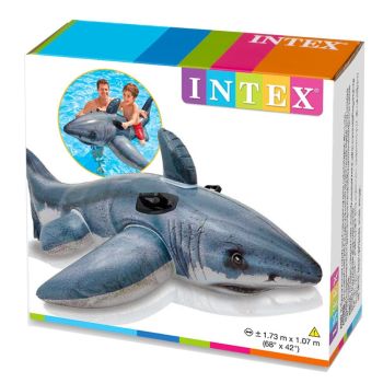 Intex GREAT WHITE SHARK RIDE-ON, igračka na napuhavanje, siva