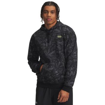 Under Armour RIVAL FLC PRTD HOODIE, muški pulover, crna