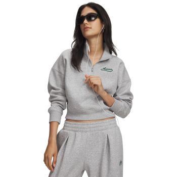 Under Armour RIVAL FLEECE VARSITY HZ, ženski  pulover, siva