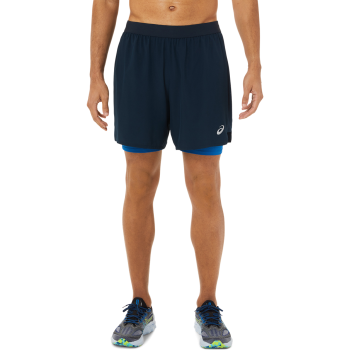 Asics ROAD 2-N-1 7IN SHORT, muške kratke hlače za trčanje, crna