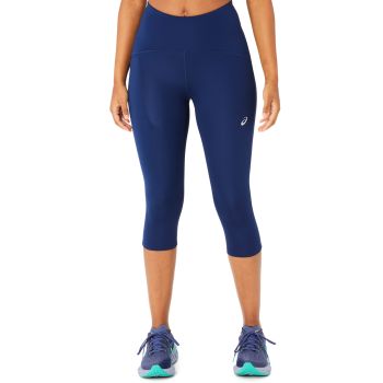 Asics ROAD HIGH WAIST CAPRI TIGHT, ženske tajice za trčanje, plava