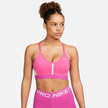 Nike W NK INDY V-NECK BRA, ženski sportski top, roza