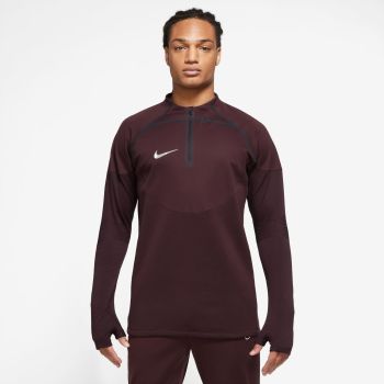 Nike M NK TFADV STRK WW DRIL TOP, muška majica za nogomet zip, crvena