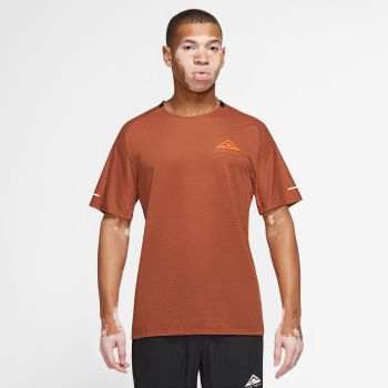 Nike M NK DF SOLAR CHASE SS TOP, muška majica za trčanje, narančasta