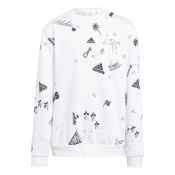 Adidas JG BLUV Q3SWEAT, dječi pulover, bijela