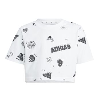 Adidas JG BLUV Q3 AOPT, dječja majica, bijela