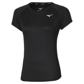 Mizuno DRYAEROFLOW TEE, ženska majica za trčanje, crna