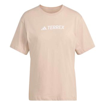 Adidas W TX LOGO TEE, ženska majica za planinarenje, bež