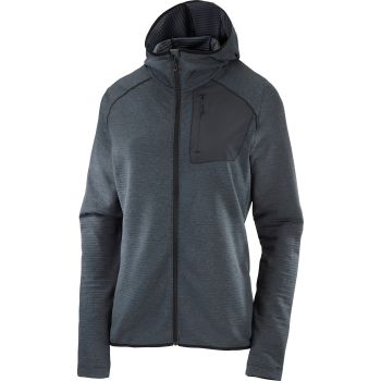 Salomon SNTIAL LIGHTWARM HOODIE W, ženska majica za planinarenje, crna
