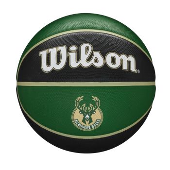 Wilson NBA TEAM TRIBUTE BSKT MILWAUKEE BUCKS, košarkaška lopta, crna