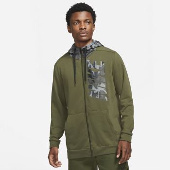 Nike DRI-FIT FULL-ZIP CAMO TRAINING HOODIE, muška jakna, zelena