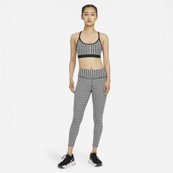 Nike DRI-FIT ONE ICON CLASH 7/8 PRINTED LEGGINGS, ženske 7/8 hlače za fitnes, bijela