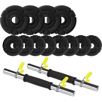 Energetics PREMIUM 20KG CAST IRON SET (30MM), crna